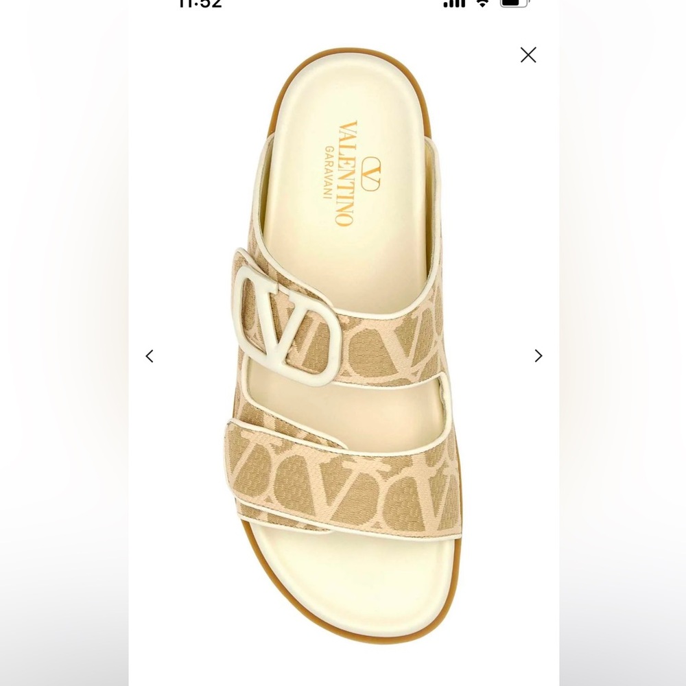 Valentino Toile Iconographe Jacquard Slip-On Slides
